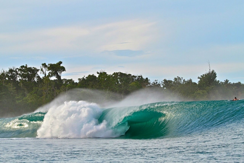 Greenbush - one of the types of surf breaks in the Mentawai Islands