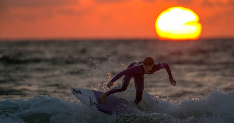 Surfing at Dusk and Dawn