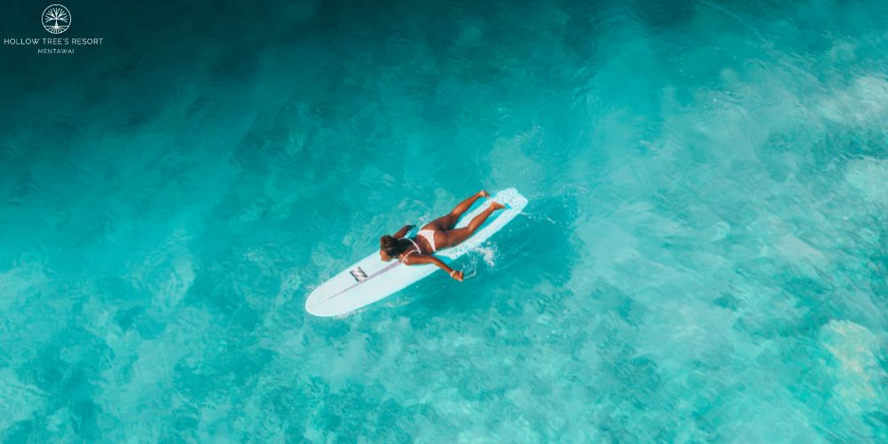 Surfing in mentawai during rainy season